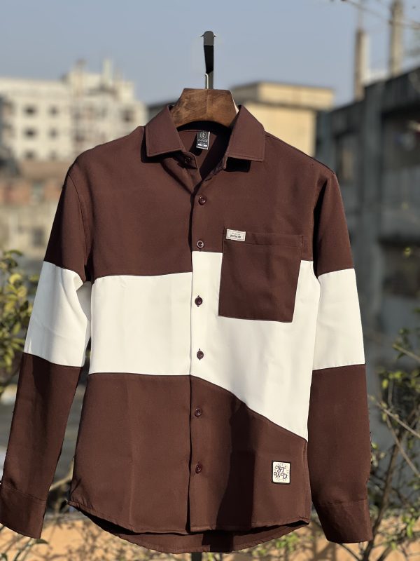 Premium Fancy Fabric Shirt - Crater Brown