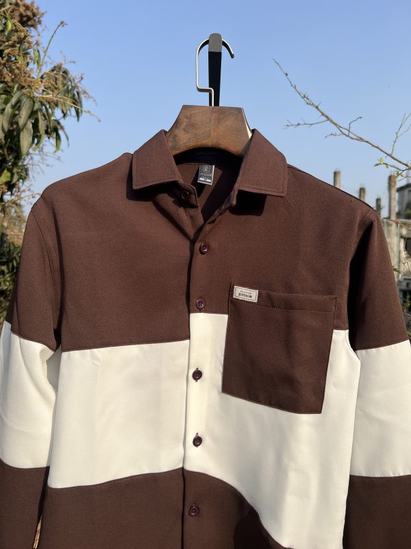 Premium Fancy Fabric Shirt - Crater Brown