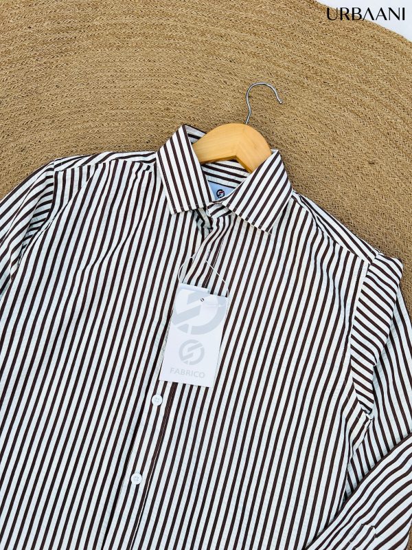 urbaani3 Striped Classic Shirt - White